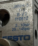 Festo JMVH-5 110512 Solenoid Valve 145 PSI w/ (2) Coils 13464 24V 2.5W