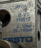 Festo JMVH-5 110512 Solenoid Valve 145 PSI w/ (2) Coils MVH-3-1,2 106102 13464