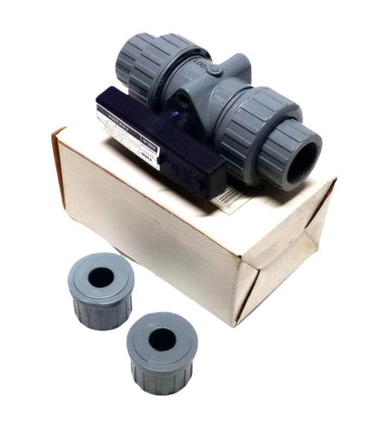 FNW FNW350V CPVC True Union Ball Valve 1/2" NPT PTFE Seat 150PSI @ 73­­°F