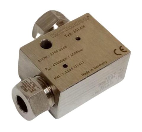 Maximator 65L6H High Pressure 90° Stainless Steel Elbow 65,000 PSI