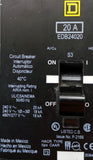 Square D EDB24020 2 Pole Circuit Breaker 20A 240VAC 50/60HZ