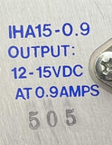 International Power IHA15-0.9 Power Supply 12-15 VDC 0.9 Amps