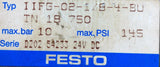 Festo IIFG-02-1/8-4-BU Solenoid Manifold Valve Assembly 145 PSI TN 18 750