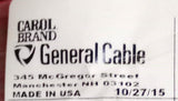 General Cable E3512s.41.03 Unshielded 16AWG Plenum Red Alarm Cable - 1000 Ft.