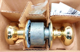 Schlage A30D GEO 605 Grade 2 Patio Cylindrical Lock Georgian Knob Bright Brass