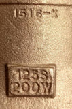 Milwaukee Valve 1516-K  2-1/2" Bronze Swinging Gate Valve 200 SWP 400 WOG