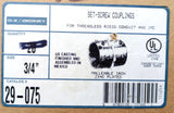 Lot of (3) O-Z/Gedney 29-075 3/4" Set-Screw Rigid Coupling Malleable Iron
