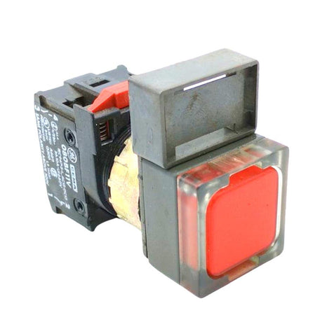 General Electric 080BF11V Contact Block W/ Red Push Button Switch 10A 660V