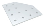 80/20 4328 15 Series 12 Hole 90° Angled Flat Iodized Aluminum Plate