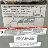 Square D 15T3H 15 KVA Transformer Dry Type 480V to 208/120V 3 Phase