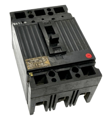 General Electric TED134070 3-Pole Circuit Breaker 70A 480VAC 3 Phase Bolt-On