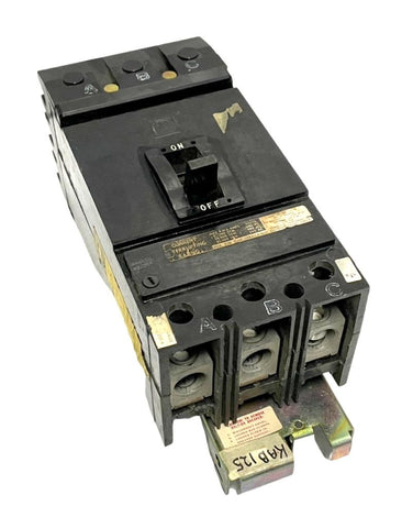 Square D KAB-36125 3-Pole I-Line Circuit Breaker 125A 600V 3 Phase Bolt-On