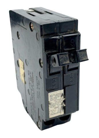 Crouse-Hinds MP2020 2 Pole Twin Circuit Breaker 20/20A 120/240VAC 1 PH Plug-In