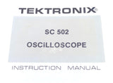 Tektronix SC 502 Oscilloscope Instruction Manual
