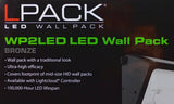RAB WP2LED49L-750U 34 Watt Ultra High Efficiency LED Wall Pack 4872 Lumen Bronze