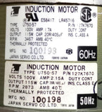 Japan Servo 127K7670 Induction Motor 1.7A 100V 115W 3467 RPM 50/60HZ