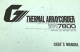 Graphtec WR7800 Thermal ArrayCorder Instruction Manual