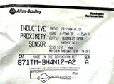 Allen-Bradley 871TM-BH4N12-A2 Ser. A Proximity Sensor 20-250VAC/DC 2-25mA Open