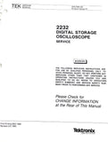 Tektronix 2232 Digital Storage Oscilloscopes Instruction Manual