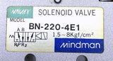 Mindman BN-220-4E1 Solenoid Valve 1.5-8Kgf/cm²