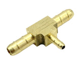 Lot of (5) Parker 224-6-6  Dubl-Barb Brass Union Tee Fitting 1/8" x 1/4" Tube