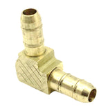 Lot of (5) Parker 225-6-6 90° Barb Brass Union Elbow 1/4" x 1/4" Barb 3/8" Tube