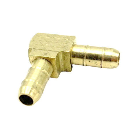 Lot of (5) Parker 225-6-6 90° Barb Brass Union Elbow 1/4" x 1/4" Barb 3/8" Tube