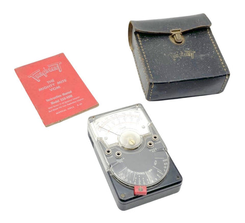 Triplett Model 310-VOM The Mighty Mite Voltmeter W/ Leather Case & Manual
