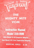 Triplett Model 310-VOM The Mighty Mite Voltmeter W/ Leather Case & Manual