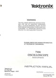 Tektronix 7104 Oscilloscope With Options Instruction Manual 070-2314-00