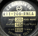 Norgren R11-200-RNLA Pneumatic Pressure Regulator 300PSI IN 125PSI OUT 175°F Max