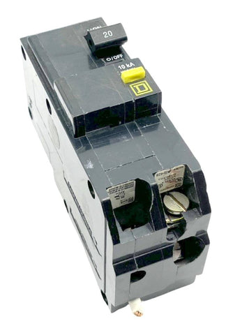 Square D QO220GFI 2-Pole GFCI Circuit Breaker 20A 120/240VAC Plug-In Mount