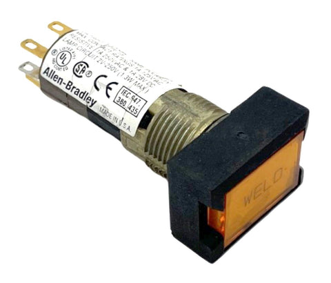 Allen-Bradley 800A-M Series B Illuminated Amber Push Button Switch 1A 125VAC