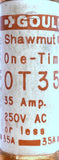 Lot of (4) Gould Shawmut OT35 Class K5 One-Time Electrical Fuse 35A 250VAC