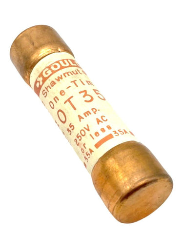 Lot of (4) Gould Shawmut OT35 Class K5 One-Time Electrical Fuse 35A 250VAC