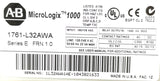 Allen-Bradley 1761-L32AWA Ser. E MicroLogix 1000 Controller 32 I/O 20 IN 12 Out