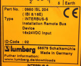 Lumberg 0950 ISL 204  INTERBUS-S 8-Port Installation Remote Bus Device 16x24VDC