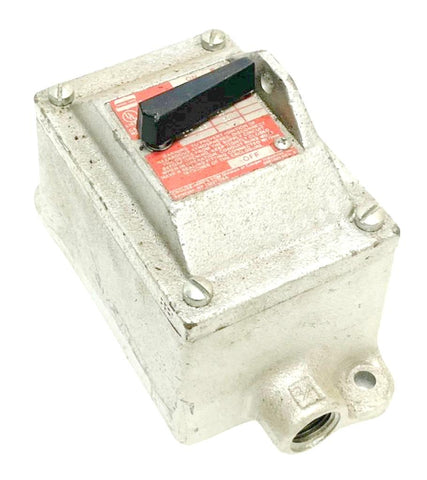 Crouse-Hinds EFS-118 2-Position Hazardouse Location Snap Switch Box 120VAC 20A