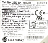 Allen-Bradley 22D-D4P0H204 Ser. A PowerFlex 40P Adjustable AC Drive 1.5kW/2.0HP
