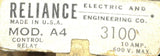 Reliance Electric Model A4-3100 Control Relay 4-Pole 10A 600V Max
