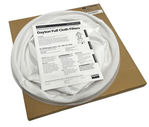 Dayton 6H015A Full Cloth Vacuum Filter 16" Diameter