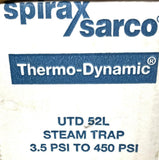 Spirax Sarco UTD52L Cool Blue Thermo-Dynamic Steam Trap 3.5-450PSI 800°F Max