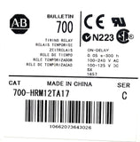 Allen-Bradley 700-HRM12TA17 On-Delay Timing Relay 8-Pin 100-240VAC 100-125VDC