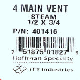 Hoffman Specialty 401416 No. 4 Straight Steam Quick Valve 1/2" x 3/4"
