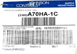 Johnson Controls A70HA-1C Temperature Control Manual Reset 15-55°F
