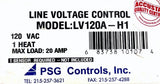 PSG Controls LV120A-H1 Line Voltage Control 120 VAC 20 AMP Heat Only