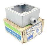 O-Z Gedney FS-2-50  Two-Gang Rigid Cast Iron Device Outlet Box 1/2" HUB