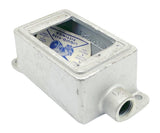 O-Z Gedney FSC-1-50 Single Gang Shallow RMC Cast Iron Device Outlet Box 1/2" HUB