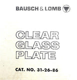 Bausch & Lomb 31-26-96 Clear Glass Plate Replacement Lens Shield - 2 Pack