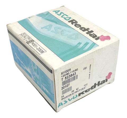 ASCO 821G009 Red Hat Brass-Body Pilot Operated Solenoid Valve 3/4" NPT 24VDC